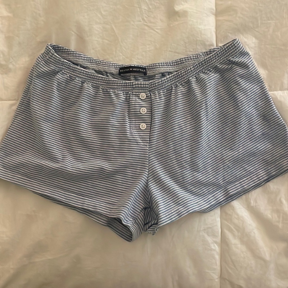 Brandy Melville Stripped Sleep Shorts